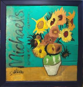 The acrylic painting is a  tribute to Vincent Van Gogh to Vincent