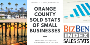 Orange County Small Business Sold Stats - BizBen.com Index