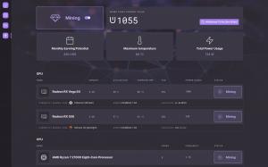 Ultra's One-click mining application