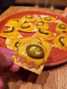 Bean Nachos depend on a layer of well-cooked Pinto Beans