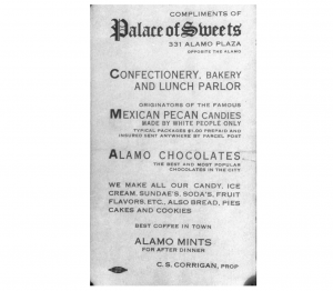  Advertisement in San Antonio, Texas (Photo courtesy UTSA Special Collections Library)