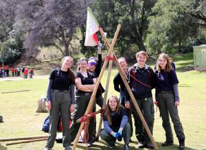 All-girls Scout Troop 88 at last year’s Camporee where they made history by winning the Presidential Award.