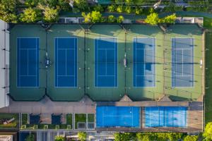 areal of outdoor tennis courts