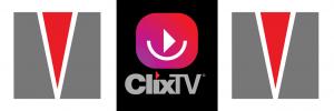 ClixTV logo and Vertuoso Logo