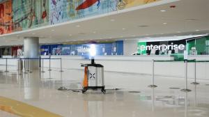 Xenex LightStrike, World First Coronavirus-Killing Robot, "Germ Zaps" Jetway at San Antonio International Airport (Source: Bryan Glazer | World Satellite Television News)