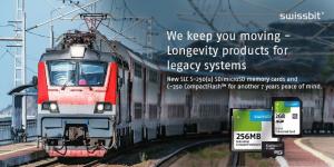 Swissbit provides storage media for legacy systems, for example for transportation applications.