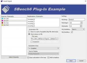 Figure 3. A Plug-in example for signal inversion with customized data storage.
