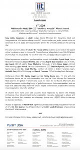 The content of the IIT Global Summit 2020 press release is the same as that of which appears in this press release.