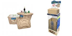 An image of the Vericooler (and its display stand) now being offered by Crownhill Packaging.