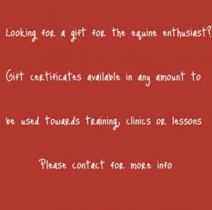 Carl Bledsoe Horsemanship Gift Certificates