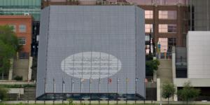 Edmonton Convention Centre Photovoltaic Skylight Poetic Message Exterior View