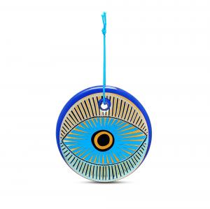 Blue and gold lucky blue nazar eye
