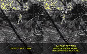 DJI Pilot View with DragonForce User Locations