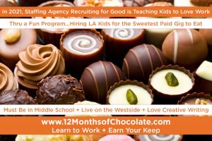 The Sweetest Paid Gig for Kids... Learn to Work in LA #kidsgetpaidtoeat #12monthsofchocolate