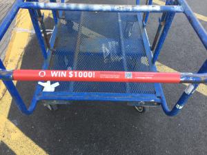 Lowes Home Improvement Covid Printed Signs - Shopping Cart Handle  - Printed By Earth Enterprise NYC