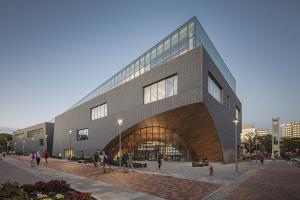 2020 Gold Medal Winner - Charles Library at Temple University view of Arched Entryway