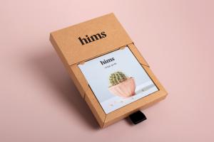 Burgopak award-winning innovative opening mechanism for Hims packaging design, featuring cabrio patented solution