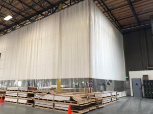 Industrial Curtain Divider for Separating Manufacturing Areas