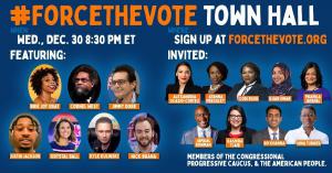 #ForceTheVote Town Hall to be held Wednesday evening online.