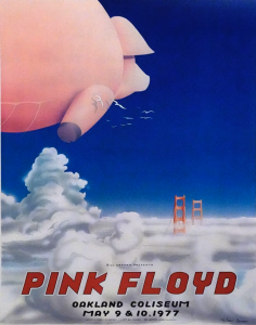 Original first-print uncut printer’s proof of Pink Floyd Art of Rock AOR-4.47 concert poster, Oakland (Calif.) Coliseum, May 9-10, 1977. Artist: Randy Tuten. Est. $1,000-$1,500