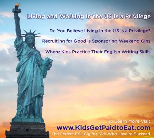 Want to Succeed in the US? Join The Sweetest Gig to Practice English Writing Skills #eslkids #kidslovework #thesweetestgig www.KidsGetPaidtoEat.com