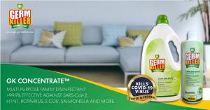 GermKiller GK Concentrate™ Disinfectant is tested and proven effective against Covid-19 virus