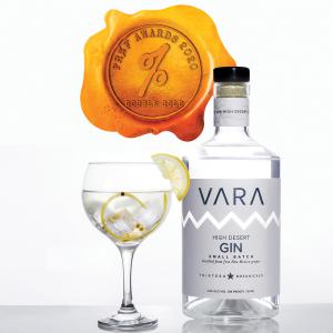 Vara’s High Desert Gin was awarded 99 points and Double Gold by Proof Awards 2020 presented by Food & Beverage Magazine.