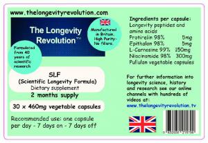 SLF™ the revolutionary new Scientific Longevity Formula™