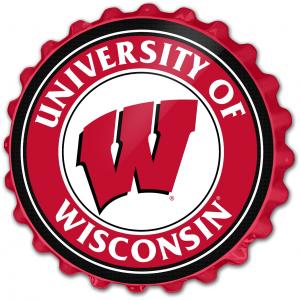 Wisconsin Badgers: Bottle Cap Wall Sign