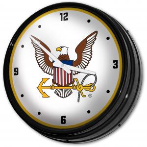 United States Navy: Retro Diner Lighted Wall Clock