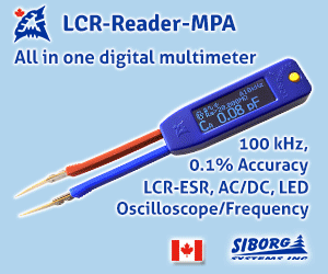 Siborg Systems Inc. products, including LCR-Reader-MPA, LCR-Reader, LCR-Reader-MPA with Bluetooth and new Coil Ring Tester