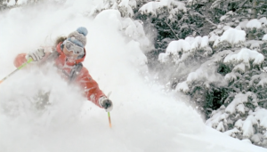 ski snow deep powder snow mountain skiing