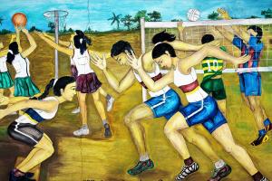 FluShields School Sports Team Face Masks Donations Art Graffiti (credit: Julita pasja1000)