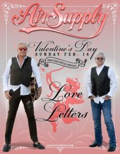 Air Supply "Love Letters' online Valentine's Day concert stream