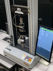 Instron Tensile Testing Machine utilizes toggle valve.