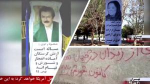 Iran: Writing graffiti and posting placards by MEK supporters and Resistance Units