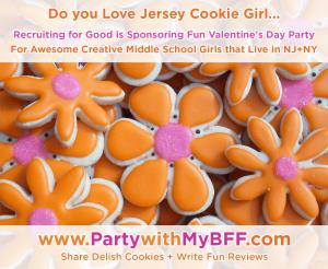 Recruiting for Good is Sponsoring East Coast Valentine's Day Party Enjoy Jersey Cookie Girl Goodies #recruitingforgood #jerseycookiegirl www.PartywithMyBFF.com