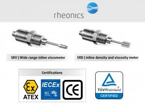 Rheonics Product Approvals - ATEX, IECEx - TUV Rheinland, Germany certified