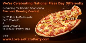 Kids Participate in Recruiting for Good's Fun creative drawing contest to earn rewards and enter drawing to win Greco's 28" Party Pizza #grecospizza #lovepizza #recruitingforgood www.LoveisaPizzaParty.com