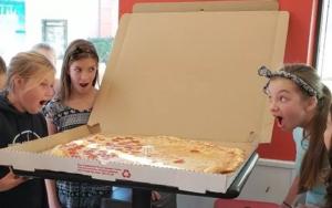 Enter fun creative contest 'Love is a Pizza Party' for an opportunity to win Greco's 28 Inch Party Pizza #partypizza #loveisapizzaparty #nypizzaslice www.NYPizzaSlice.com