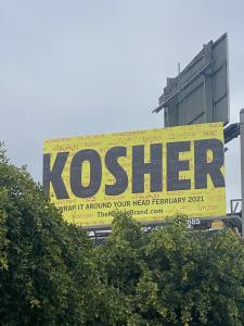 a KOSHER billboard in LA