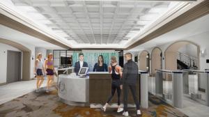 Houstonian Club Entrance Rendering