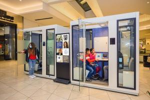 ZenSpace Westfield Valley Fair Pods In Use Meeting phonebooth workspace URW