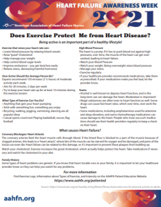 Being active is an important part of a healthy lifestyle. The "Embrace Heart Failure Prevention" campaign includes tip sheets that promote active living and exercise as a way to support a stronger heart.