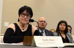 Kathy Bates sits for Congressional testimony