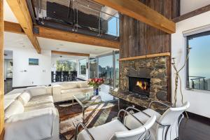 Original fireplace and authentic oak barn exterior