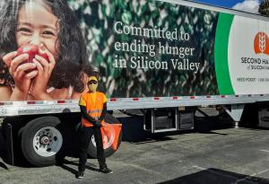 Joey Percival, Director of Public Affairs of the Church of Scientology San Jose, began volunteering at Second Harvest Food Bank in May. “I am in awe of how much they help,” he says.