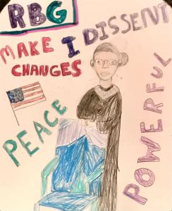 RBG Sweet Drawing Contest Inspired By 9 Year Old Girl #positiveamericana www.WomensDayParty2021.com