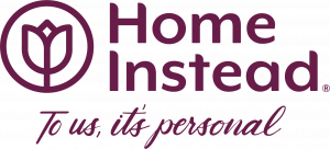 Home Instead purple logo - To us it's personal