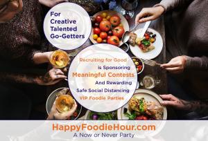 Recruiting for Good is sponsoring creative meaningful contests and rewarding sweet foodie parties in Santa Monica #happyfoodiehour www.HappyFoodieHour.com
